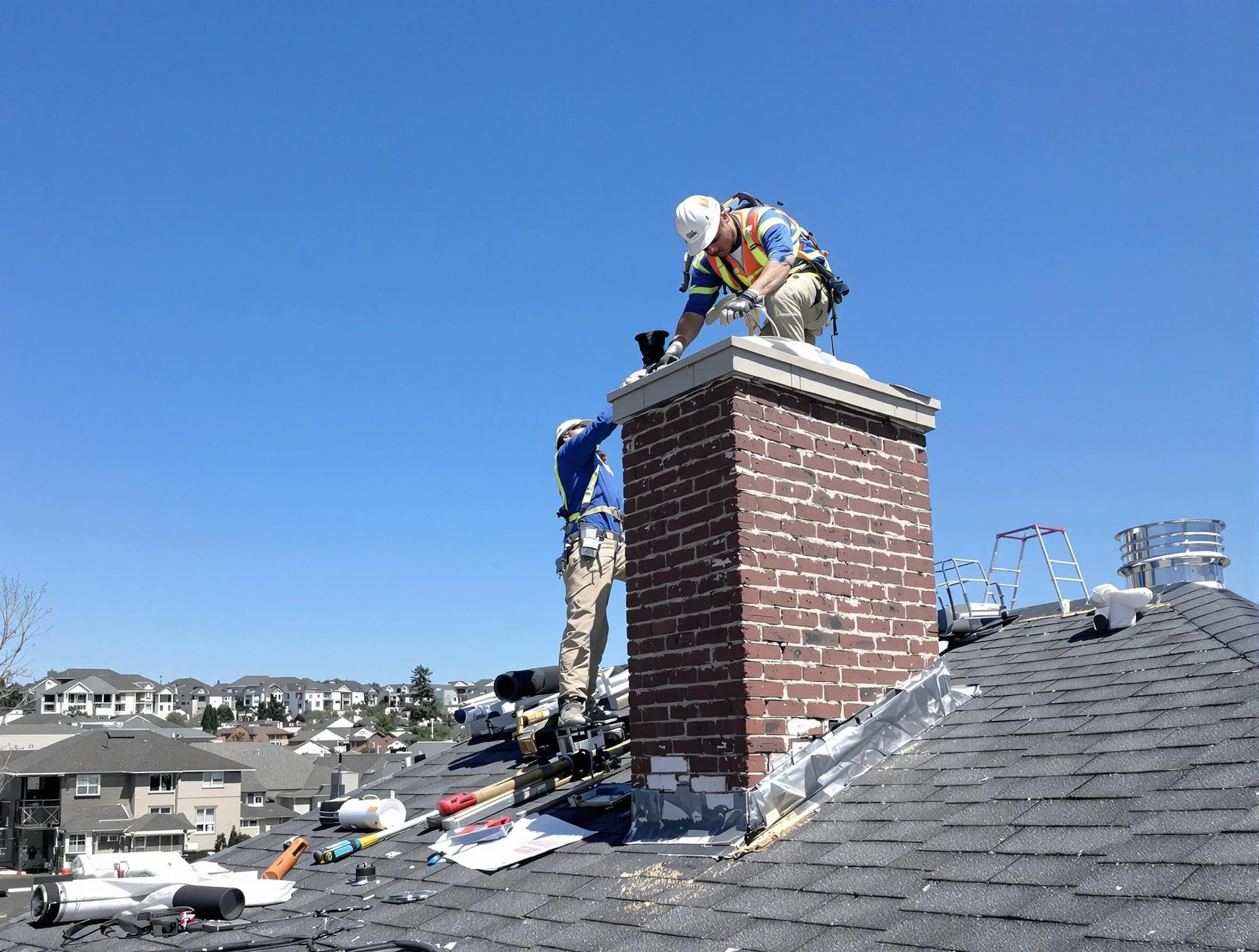 Welby Chimney Sweep repairing a chimney crown in Welby, CO