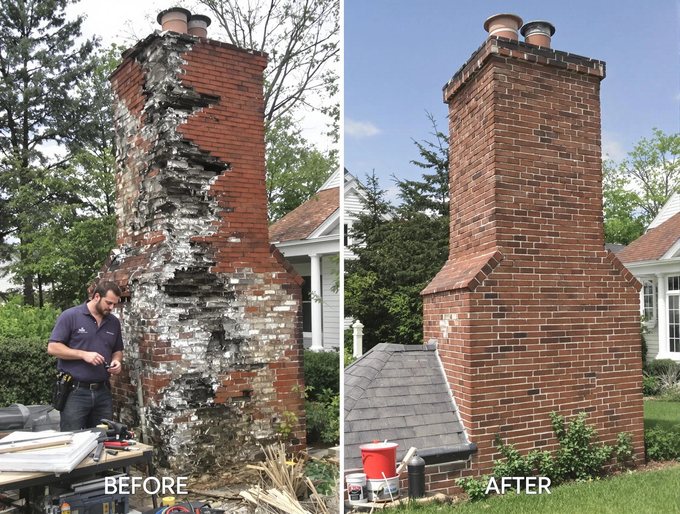 Welby Chimney Sweep performing a full chimney restoration in Welby, CO