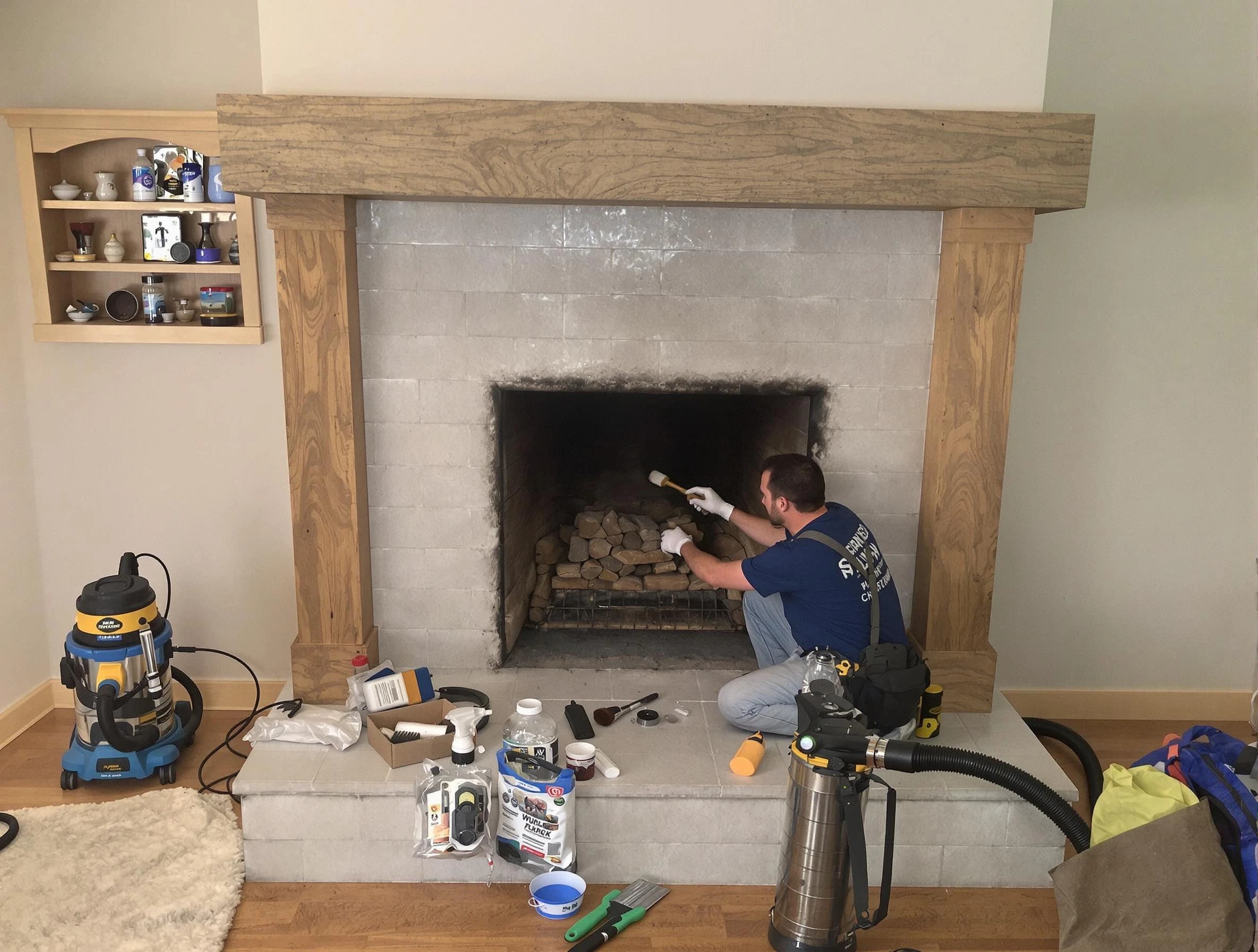 Detailed creosote removal process by Welby Chimney Sweep in Welby, CO