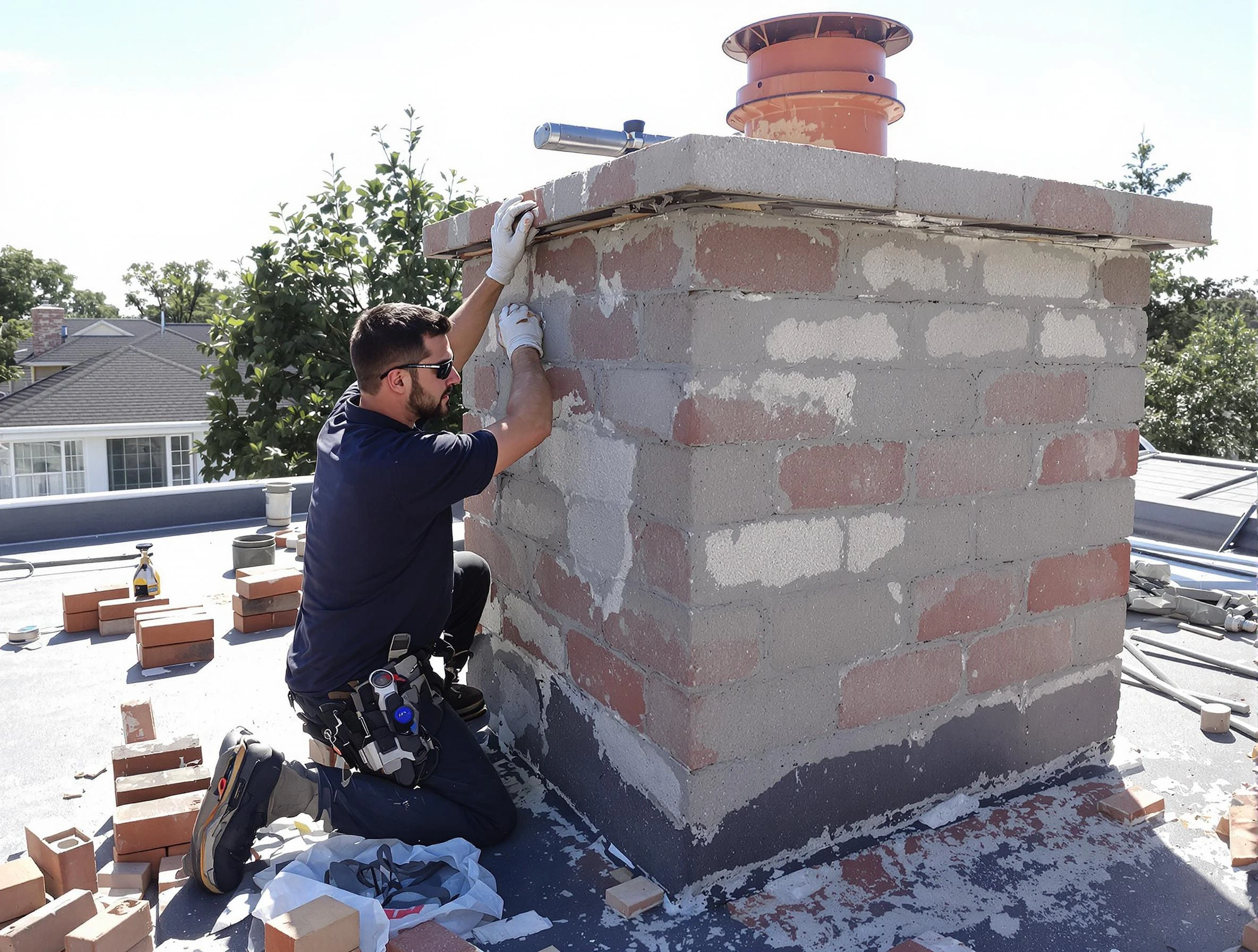 Advanced chimney repair process by Welby Chimney Sweep in Welby, CO